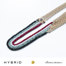 Carica l&#39;immagine nel visualizzatore di Gallery, HYBRID collana lunga con pietre
