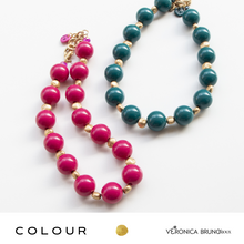 Carica l&#39;immagine nel visualizzatore di Gallery, COLOUR bracciale elastico e collana
