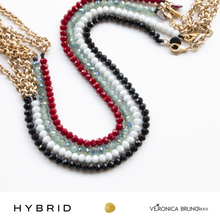 Carica l&#39;immagine nel visualizzatore di Gallery, HYBRID collana lunga con pietre
