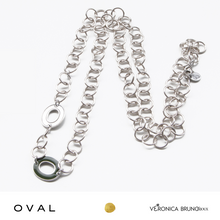 Carica l&#39;immagine nel visualizzatore di Gallery, OVAL collana, bracciale catena e orecchini
