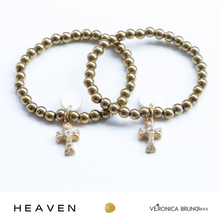 Carica l&#39;immagine nel visualizzatore di Gallery, HEAVEN bracciale elastico con croce

