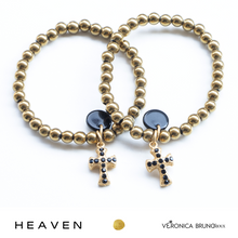 Carica l&#39;immagine nel visualizzatore di Gallery, HEAVEN bracciale elastico con croce
