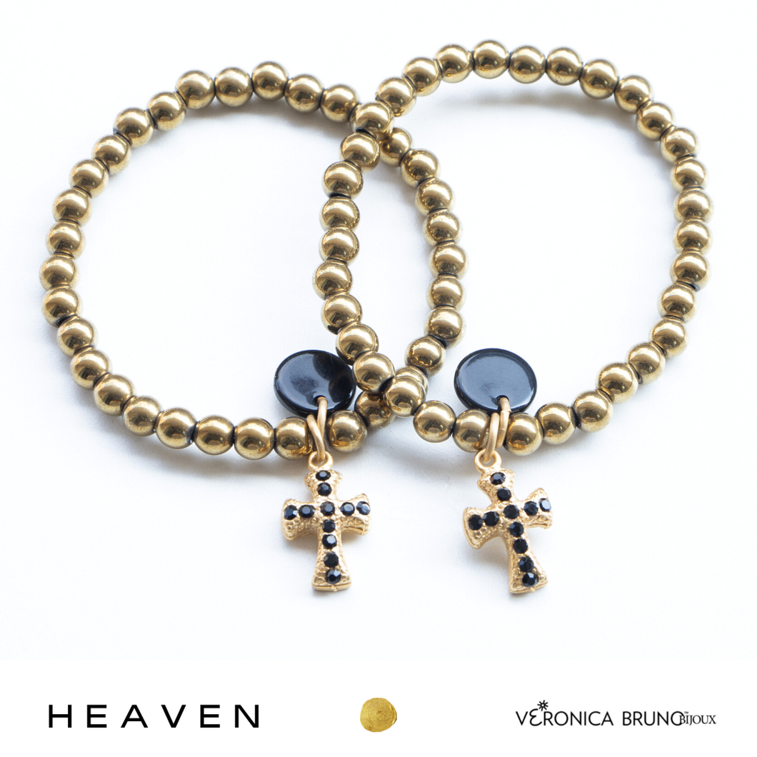 HEAVEN bracciale elastico con croce
